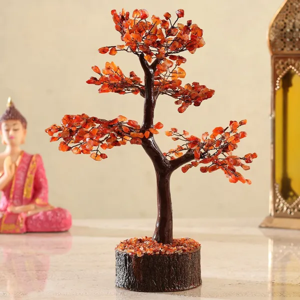 Multiagate_Carnelian_Crystal_Tree_Decorative_Showpiece__-__28_cm_(Crystal,_Orange)