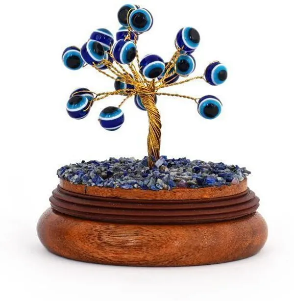 Multiagate_Evil_Eye_Wish_Tree_in_Glass_Dome_-_Spiritual_Home_Decorative_Showpiece__-__12_cm_(Glass,_Stone,_Wood,_Crystal,_Multicolor)