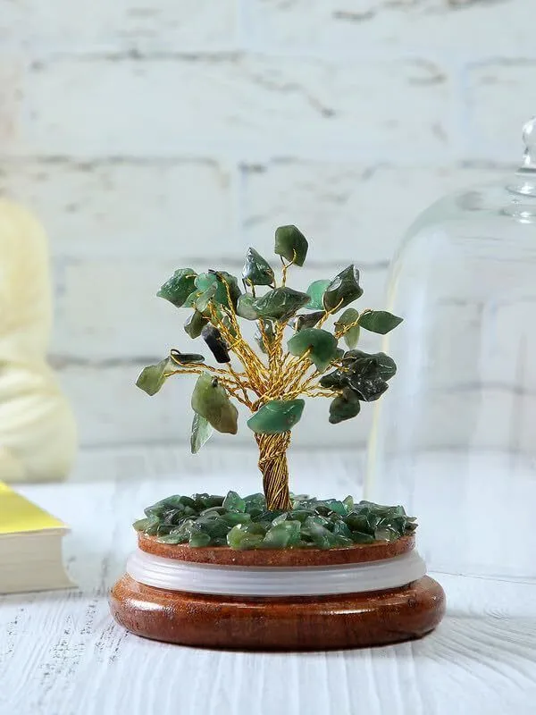Multiagate_Aventurine_Gemstone_Crystal_Dome_Wish_Tree_Decorative_Showpiece__-__12_cm_(Glass,_Stone,_Wood,_Crystal,_Orange,_Multicolor)