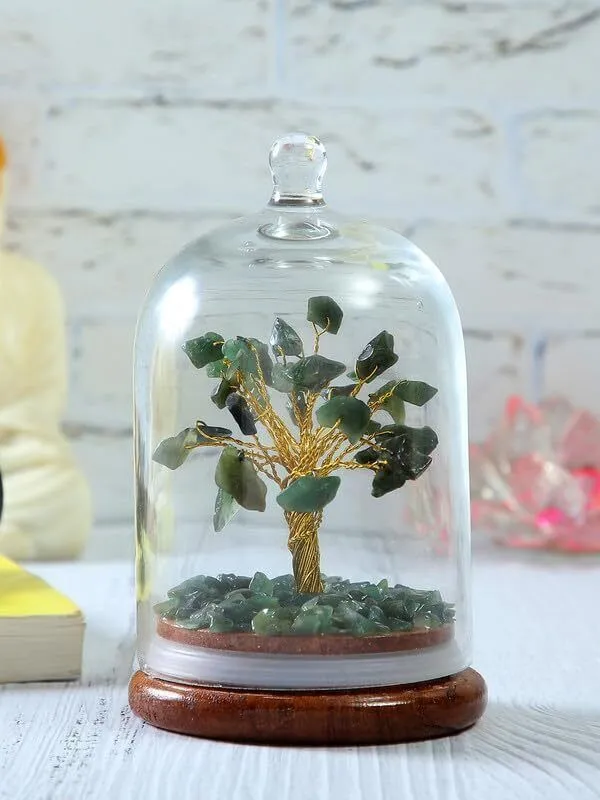 Multiagate_Aventurine_Gemstone_Crystal_Dome_Wish_Tree_Decorative_Showpiece__-__12_cm_(Glass,_Stone,_Wood,_Crystal,_Orange,_Multicolor)