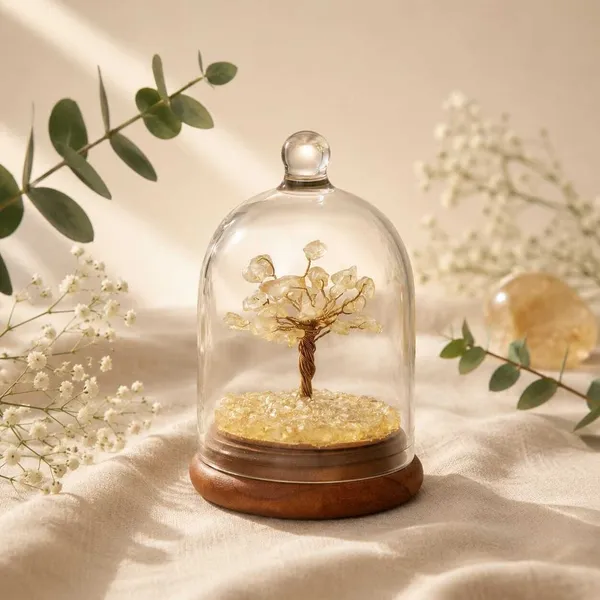 Multiagate_A_Citrine_Crystal_Dome_Tree_for_your_home_,office_and_car_Decorative_Showpiece__-__20_cm_(Glass,_Stone,_Wood,_Crystal,_Yellow)