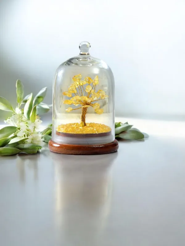 Multiagate_A_Citrine_Crystal_Dome_Tree_for_your_home_,office_and_car_Decorative_Showpiece__-__20_cm_(Glass,_Stone,_Wood,_Crystal,_Yellow)