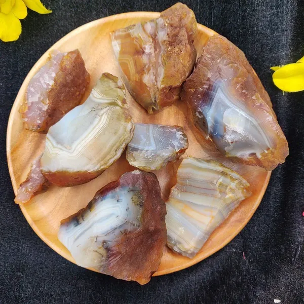 Agatesaura_Natural_Botswana_Agate_Crystals_Raw_Rough_Stones_for_Reiki_Stones_Healing_Regular_Asymmetrical_Crystal_Stone_(Brown_500_g)
