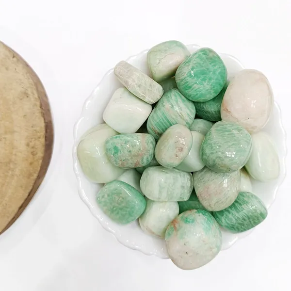 Agatesaura_Amazonite_Tumbled_Stone_100_Gram_Regular_Asymmetrical_Crystal_Pebbles_(Green_100_g)