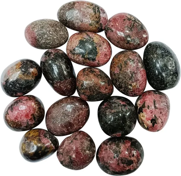 Agatesaura_Rhodonite_Tumble_Stones_50_Gram_Regular_Asymmetrical_Crystal_Stone_(Multicolor_50_g)