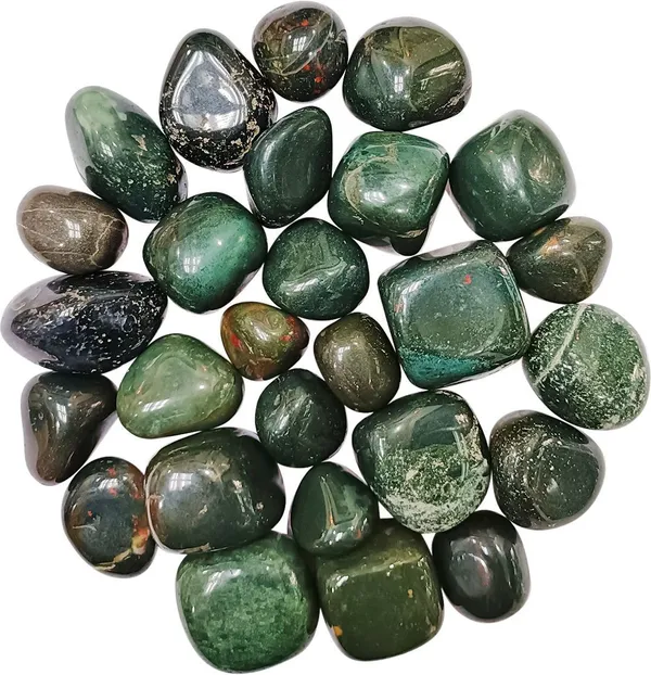 Agatesaura_Blood_Stone_Tumbled_Stone_50_Gram_Regular_Asymmetrical_Crystal_Stone_(Green_50_g)