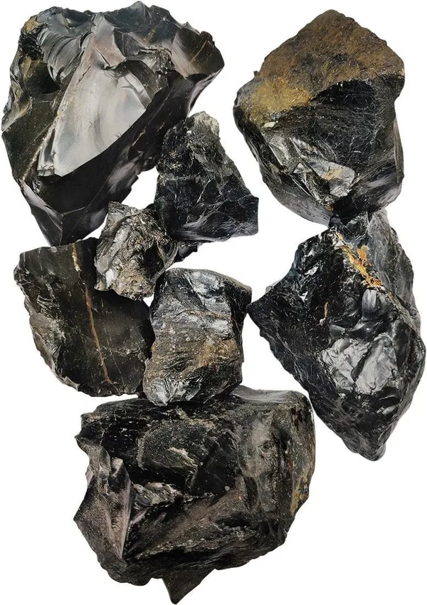 Agatesaura_Natural_Brown_Obsidian_Crystals_Raw_Rough_Stones_for_Reiki_Stones_Healing_Regular_Asymmetrical_Crystal_Stone_(Black_250_g)