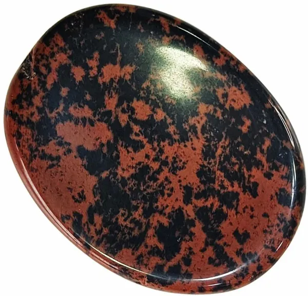 Agatesaura_Mahogany_Obsidian_Jasper_Thumb_Worry_Stone_for_reiki_healing_Vastu_Meditation_Polished_Oval_Crystal_Stone_(Black,_Maroon_1_Pieces)