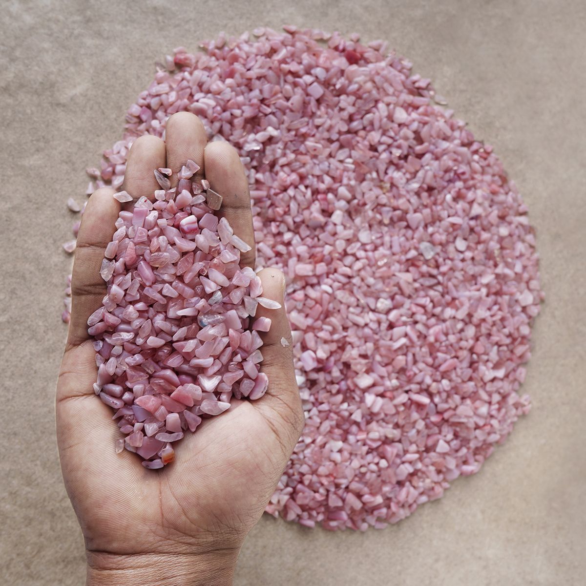Agatesaura_Pink_Opal_Crystal_Chips_Dust_Raw_Rough_Stone_Chips_for_Vastu,Reiki_Healing_Polished_Asymmetrical_Crystal_Stone_(Pink_250_g)