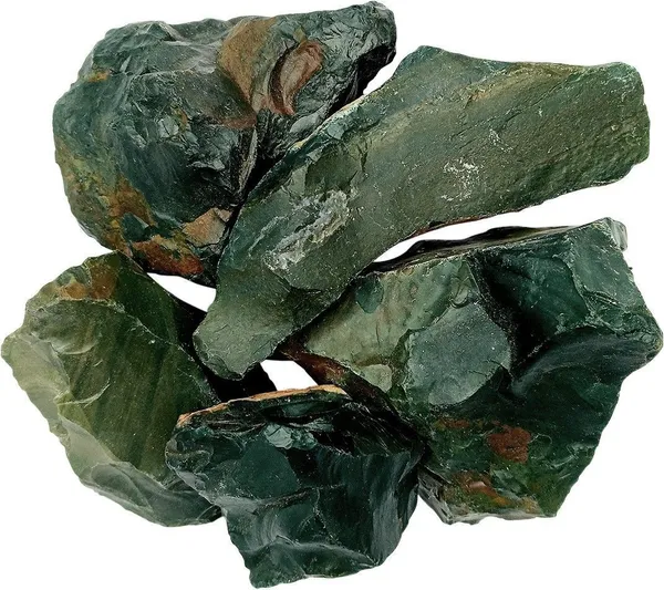 Agatesaura_Natural_Bloodstone_Crystals_Raw_Rough_Stones_for_Reiki_Stones_Healing_Regular_Asymmetrical_Crystal_Stone_(Green_250_g)