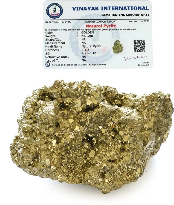 Multiagate_Pyrite_Cluster_400_gm_Regular_Asymmetrical_Crystal_Stone_(Gold_400_g)