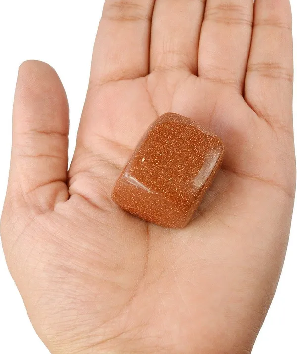 Multiagate_New-_53-Goldstone_Brown-Single-Tumble-Stone-1pc_(approx_15-30gm)_Regular_Asymmetrical_Crystal,_Quartz_Stone_(Brown_1_Pieces)