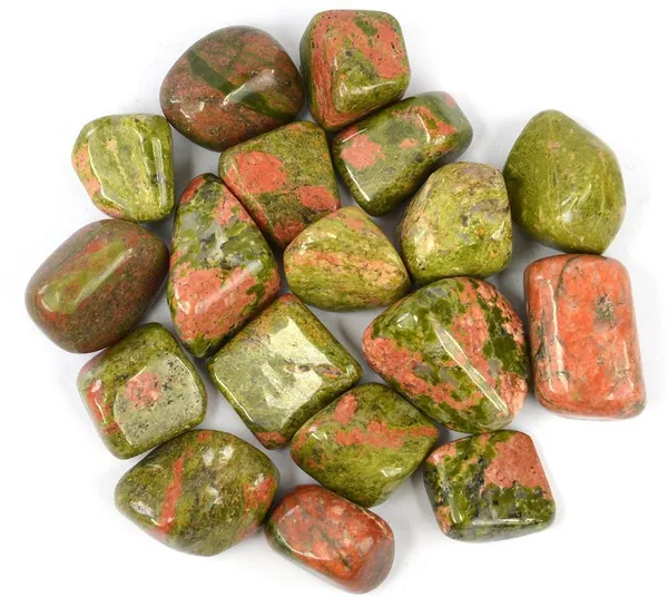 Multiagate_100%_Natural_Crystal_New-142-Unakite-Tumble-stone-200gm_Regular_Asymmetrical_Crystal_Stone_(Multicolor_200_g)