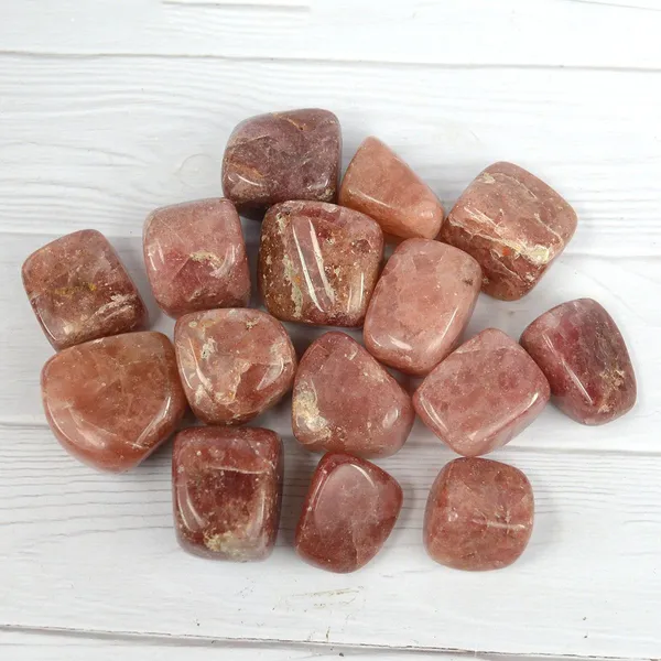 Multiagate_100%_Natural_Crystal_New-33-Cherry_Quartz-Tumble-stone-200gm_Regular_Asymmetrical_Crystal_Stone_(Brown_200_g)