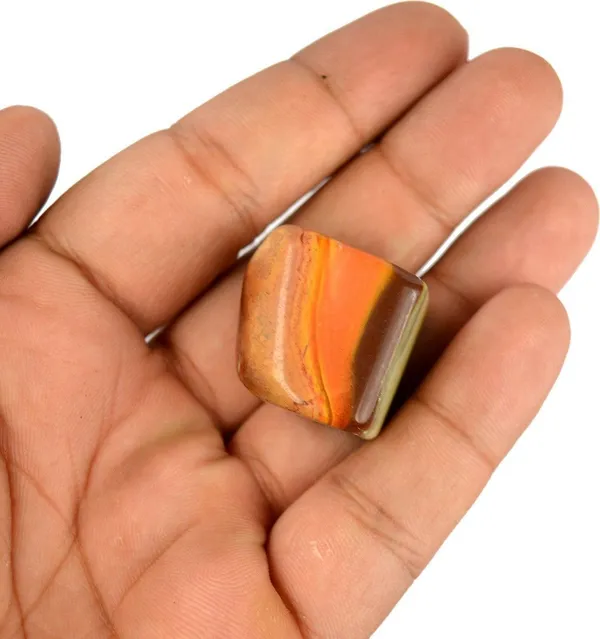 Multiagate_New-_148-Fancy_Jasper-Single-Tumble-Stone-1pc_(approx_15-30gm)_Regular_Asymmetrical_Crystal,_Quartz_Stone_(Orange,_Brown_1_Pieces)