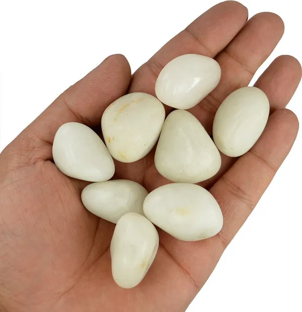 Multiagate_100%_Natural_Crystal_New-145-White_Agate-Tumble-stone-100gm_Regular_Asymmetrical_Crystal_Stone_(White_100_g)