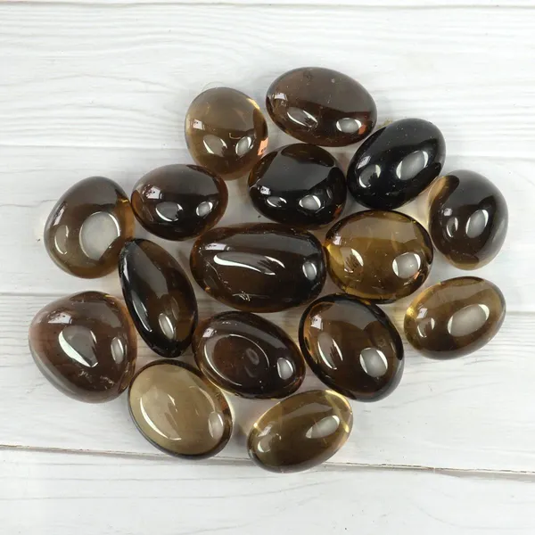 Multiagate_100%_Natural_Crystal_New-128-Smoky_Quartz_Brazilian-Tumble-stone-200gm_Regular_Asymmetrical_Crystal_Stone_(Brown_200_g)