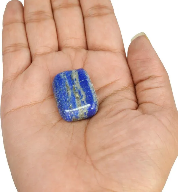 Multiagate_73-Lapis_Lazuli-Single-Tumble-Stone-1pc_Polished_Asymmetrical_Crystal_Pebbles_(Blue_1_Pieces)