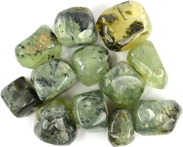 Multiagate_100%_Natural_Crystal_New-100-Phrehnite_/_Epidot-Tumble-stone-200gm_Regular_Asymmetrical_Crystal_Stone_(Green_200_g)