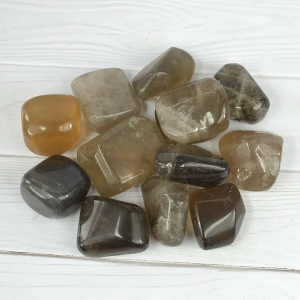 Multiagate_100%_Natural_Crystal_New-127-Smoky_Quartz-Tumble-stone-100gm_Regular,_Polished_Asymmetrical_Crystal,_Quartz,_Rock_Stone_(Multicolor,_Brown_100_g)