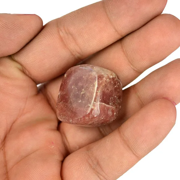 Multiagate_New-_33-Cherry_Quartz-Single-Tumble-Stone-1pc_(approx_15-30gm)_Regular_Asymmetrical_Crystal,_Quartz_Stone_(Maroon_1_Pieces)