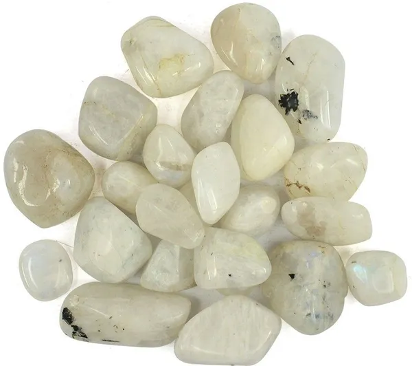 Multiagate_100%_Natural_Rainbow_Moonstone_SuperiorCrystal_Tumble_Stone_50gm_Polished_Asymmetrical_Crystal_Stone_(White_50_g)
