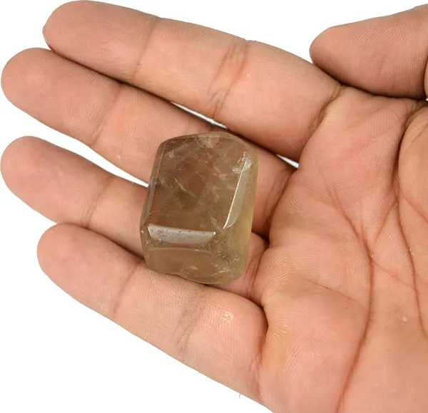 Multiagate_127-Smoky_Quartz-Single-Tumble-Stone-1pc_Polished_Asymmetrical_Crystal_Pebbles_(Beige_1_Pieces)