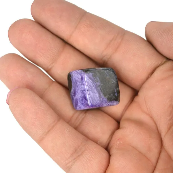 Multiagate_32-Charoite-Single-Tumble-Stone-1pc_Regular_Asymmetrical_Crystal_Stone_(Black,_Blue_1_Pieces)