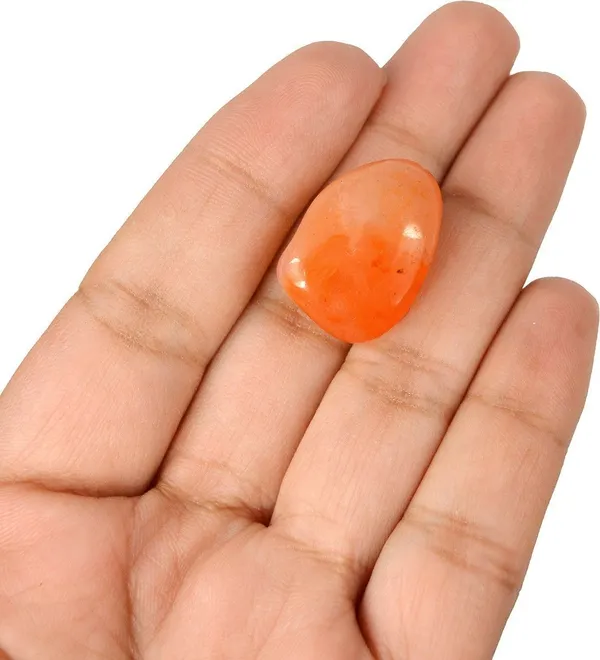 Multiagate_New-_26-Carnelian-Single-Tumble-Stone-1pc_(approx_15-30gm)_Regular_Asymmetrical_Crystal,_Quartz_Stone_(Orange_1_Pieces)