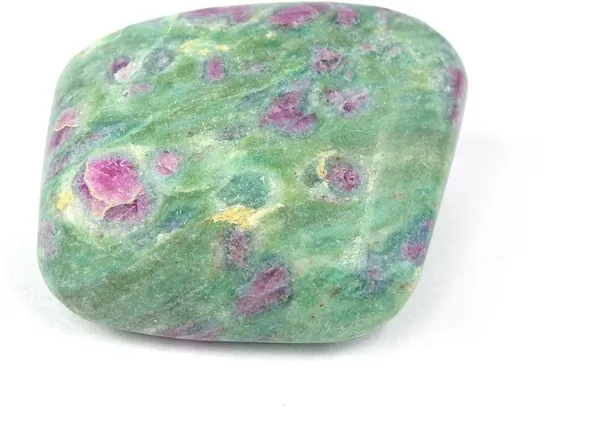 Multiagate_121-Ruby_Fuchsite-Single-Tumble-Stone-1pc_Polished_Asymmetrical_Crystal_Pebbles_(Green_1_Pieces)