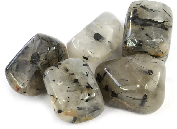 Multiagate_100%_Natural_Black_Rutile_QuartzCrystal_Tumble_Stone_50gm_Polished_Asymmetrical_Crystal_Stone_(Grey_50_g)