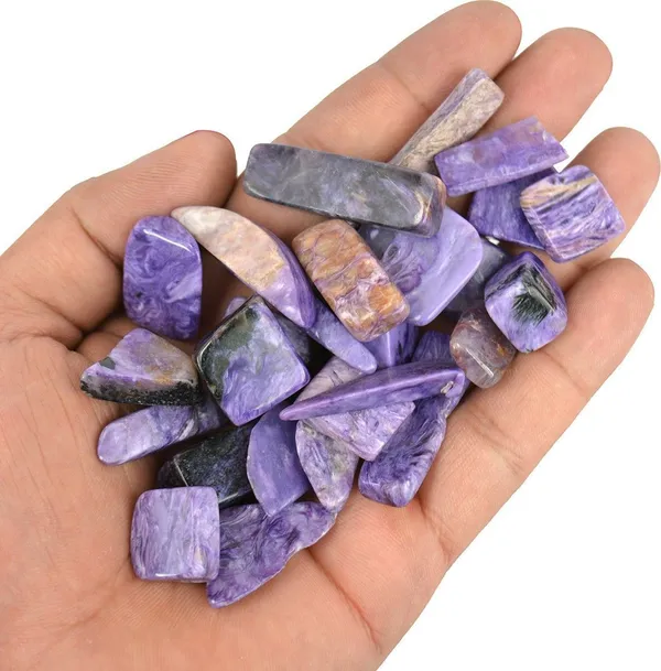 Multiagate_100%_Natural_Crystal_New-32-Charoite-Tumble-stone-200gm_1_Regular_Asymmetrical_Crystal_Stone_(Multicolor_200_g)