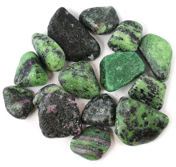 Multiagate_100%_Natural_Black_Spotted_Green_ZoisiteCrystal_Tumble_Stone_50gm_Polished_Asymmetrical_Crystal_Stone_(Green_50_g)