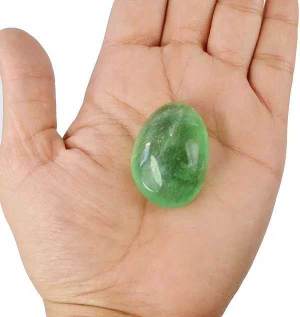 Multiagate_New-_58-Green_Flourite_Superior-Single-Tumble-Stone-1pc_(approx_15-30gm)_Regular_Asymmetrical_Crystal,_Quartz_Stone_(Green_1_Pieces)