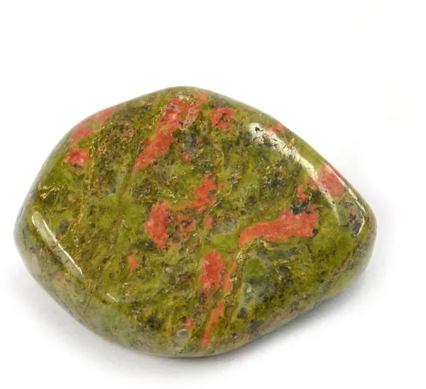 Multiagate_142-Unakite-Single-Tumble-Stone-1pc_Polished_Asymmetrical_Crystal_Pebbles_(Multicolor_1_Pieces)