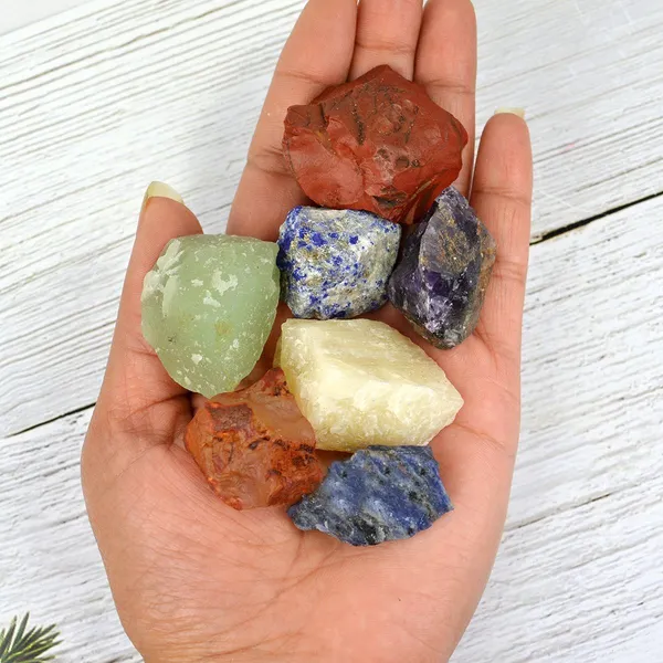 Multiagate_Natural_7_Chakra_Rough_stone,_Row_Stone,_Gemstone_Decorative_showpice_Regular_Asymmetrical_Jasper_Stone_(Multicolor_7_Pieces)