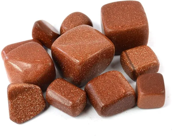 Multiagate_100%_New-53-Goldstone_Brown-Tumble-stone-100gm_Approx(100-200)gm_Regular_Asymmetrical_Crystal_Stone_(Brown_100_g)