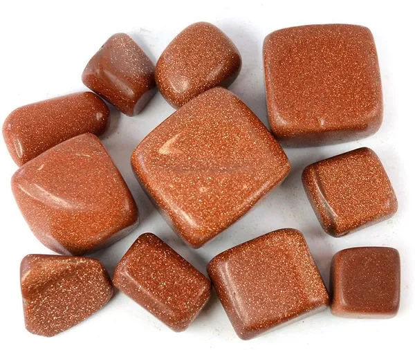 Multiagate_100%_New-53-Goldstone_Brown-Tumble-stone-100gm_Approx(100-200)gm_Regular_Asymmetrical_Crystal_Stone_(Brown_100_g)