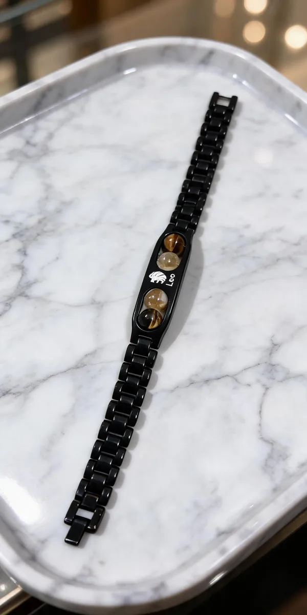 Black_Metal_Leo_Zodiac_Bracelet_For_Unisex