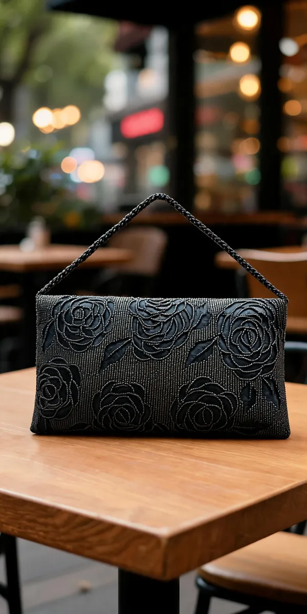 Black_Beaded_Floral_Clutch_Bag_For_Women