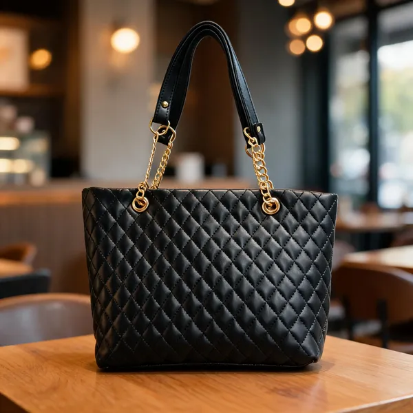 Black_Quilted_Tote_Handbag_For_Women