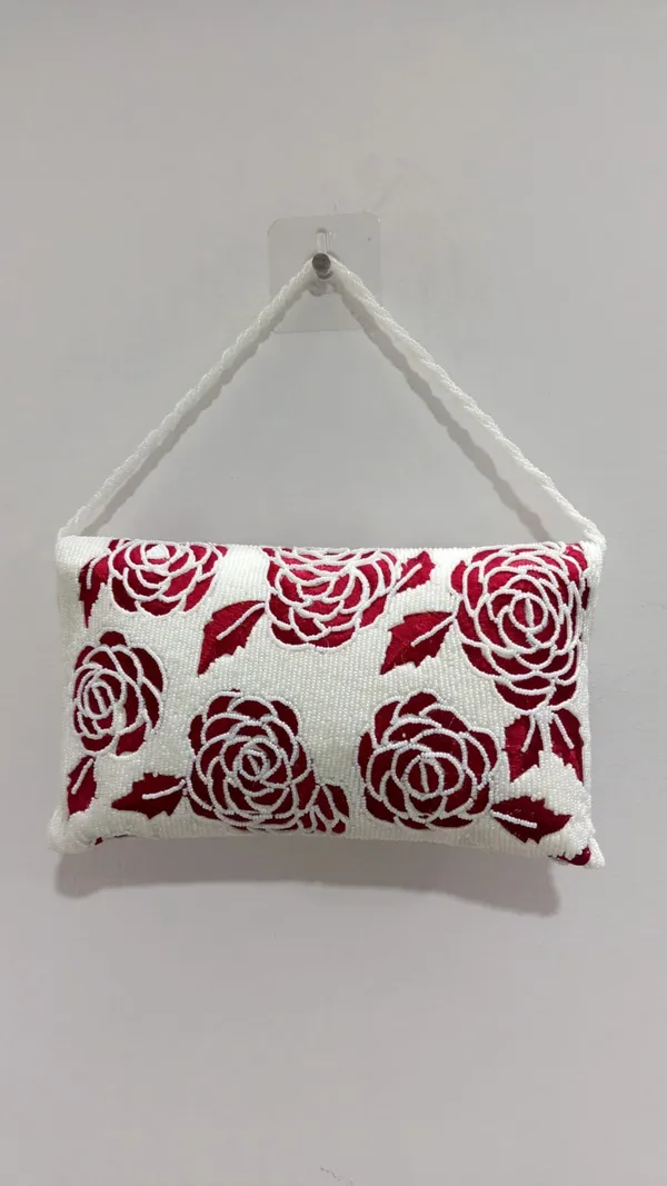 White_And_Red_Beaded_Floral_Sling_Bag_For_Women