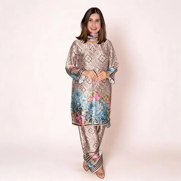 Beige_Printed_Straight_Kurta_Set_With_Dupatta_For_Women