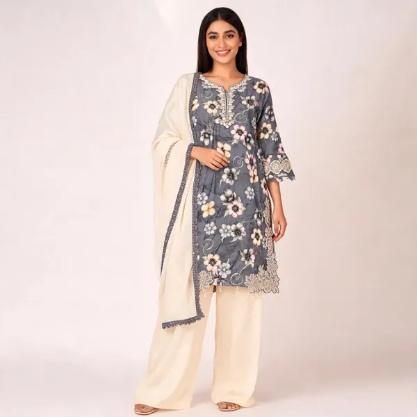 Grey_Rayon_Floral_Print_Three_Piece_Kurta_Set_for_Women