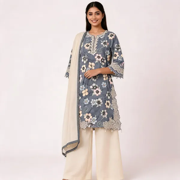 Grey_Rayon_Floral_Print_Three_Piece_Kurta_Set_for_Women