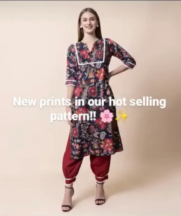 Black_Floral_Print_Kurta_Set_for_Women