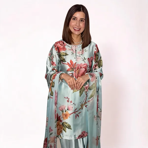 Blue_Satin_Floral_Print_Suit_Set_for_Women