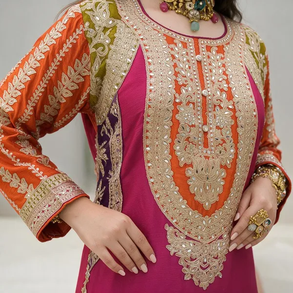 Green_Kurta_Set_With_Dupatta_Viscose_Silk_For_Women