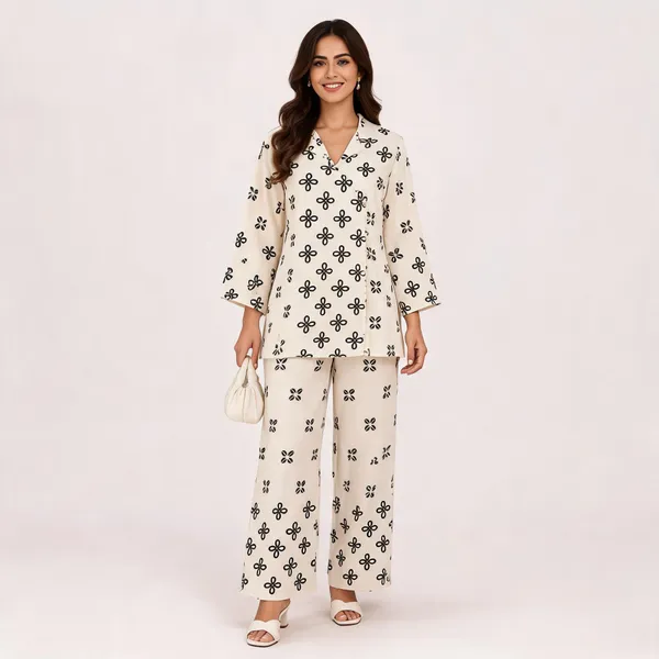 White_Floral_Print_Relaxed_Fit_Co-Ord_Set_for_Women