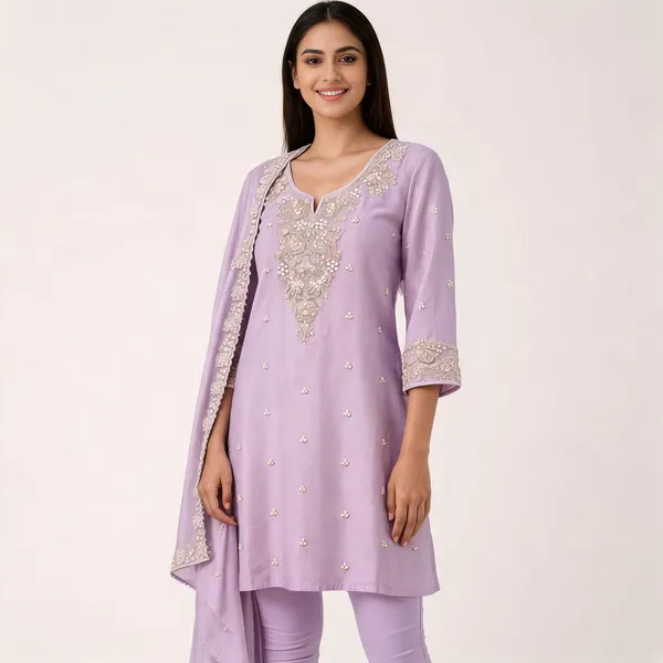 Saanjh_Embroidered_Viscose_Kurta_With_Dupatta